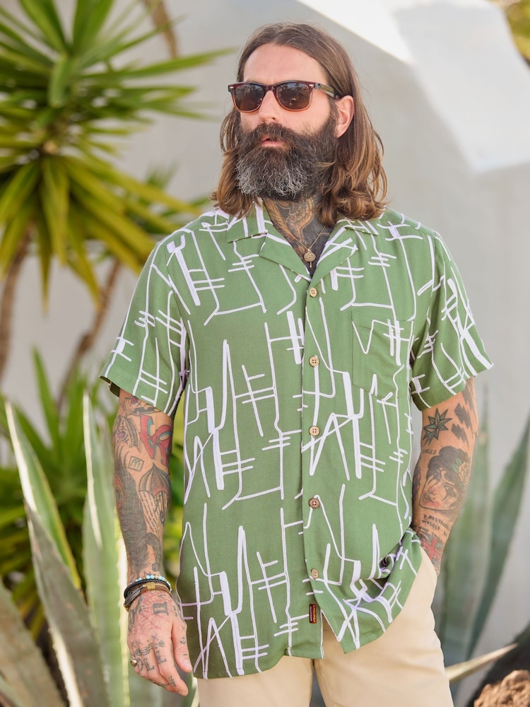 Joe Browns Green Exceptional Embroidered Shirt - Image 1 of 6