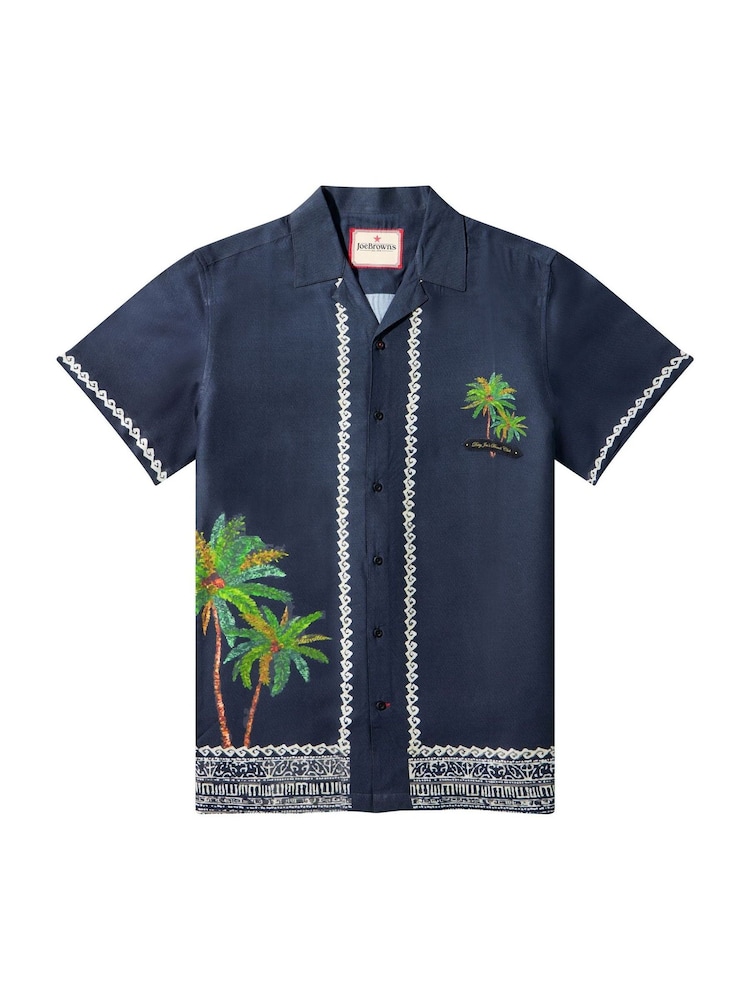 Joe Browns Black Sunset Palm Shirt - Image 6 of 6
