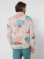 Joe Browns Cream Reef Notes Crinkle Shirt - Image 4 of 6