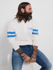 Joe Browns White Retro Ride Embroidered Henley T-Shirt - Image 3 of 6