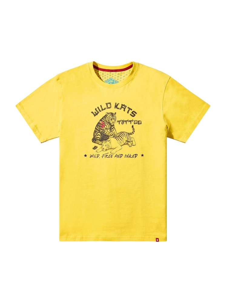 Joe Browns Yellow Tattoo Tiger T-Shirt - Image 6 of 6