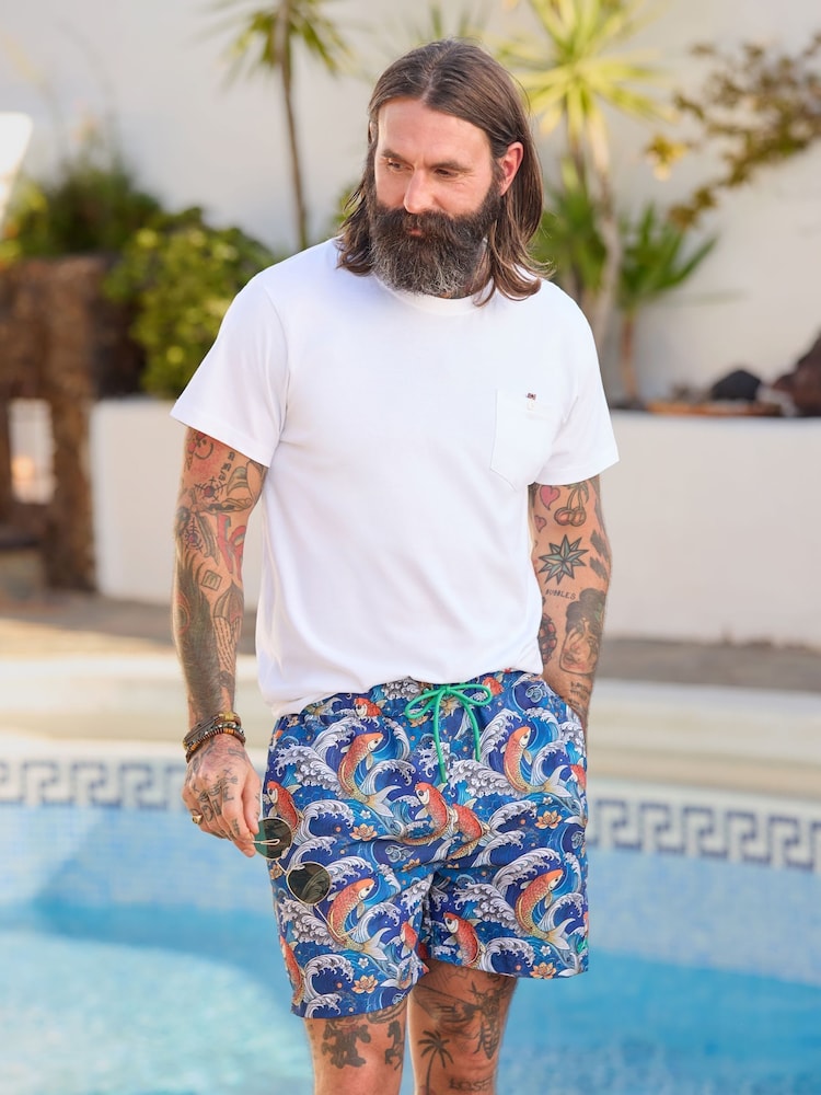 Joe Browns Blue Catching Waves Swim Shorts - Image 1 of 7