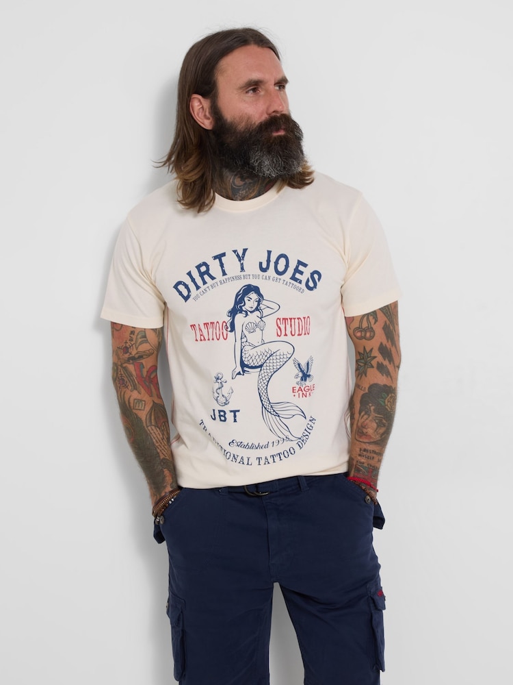 Joe Browns Cream Dirty Joes Mermaid T-Shirt - Image 1 of 5 Joe Browns Cream Dirty Joes Mermaid T-Shirt - Image 1 of 5