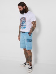 Joe Browns Blue Captivating Customised Cargo Shorts - Image 3 of 7