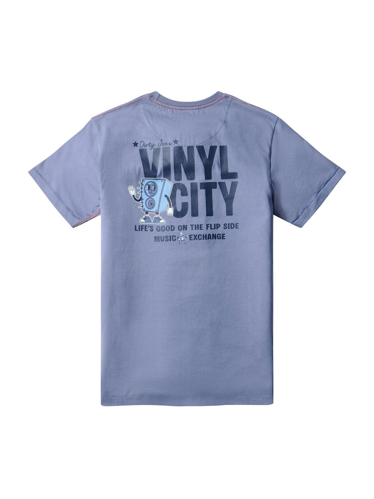 Joe Browns Blue Vinyl City T-Shirt - Image 6 of 6 Joe Browns Blue Vinyl City T-Shirt - Image 6 of 6