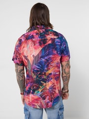 Joe Browns Purple Terrific Tropical Shirt - Image 4 of 5
