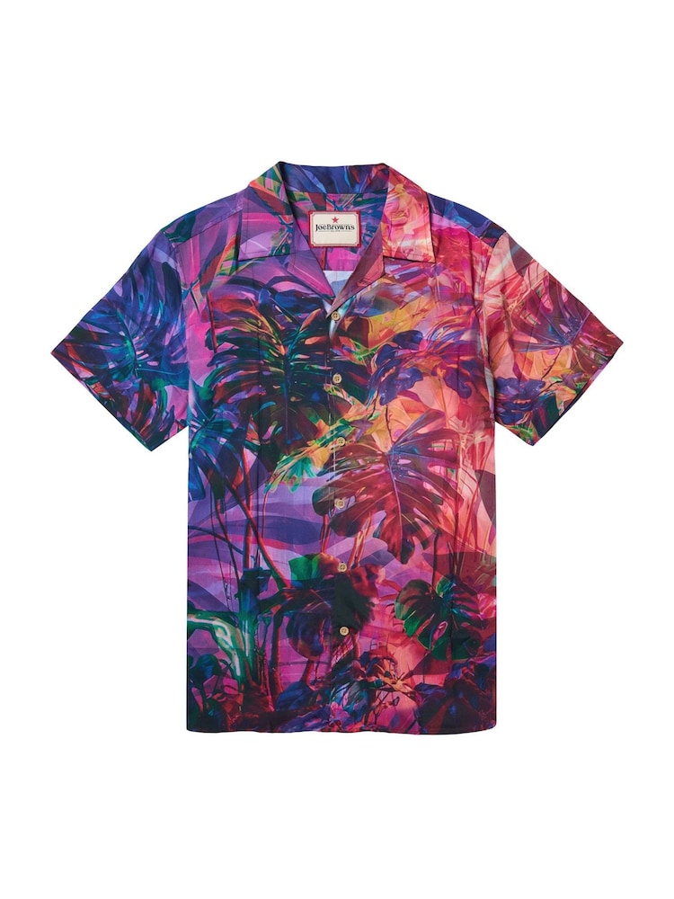 Joe Browns Purple Terrific Tropical Shirt - Image 5 of 5