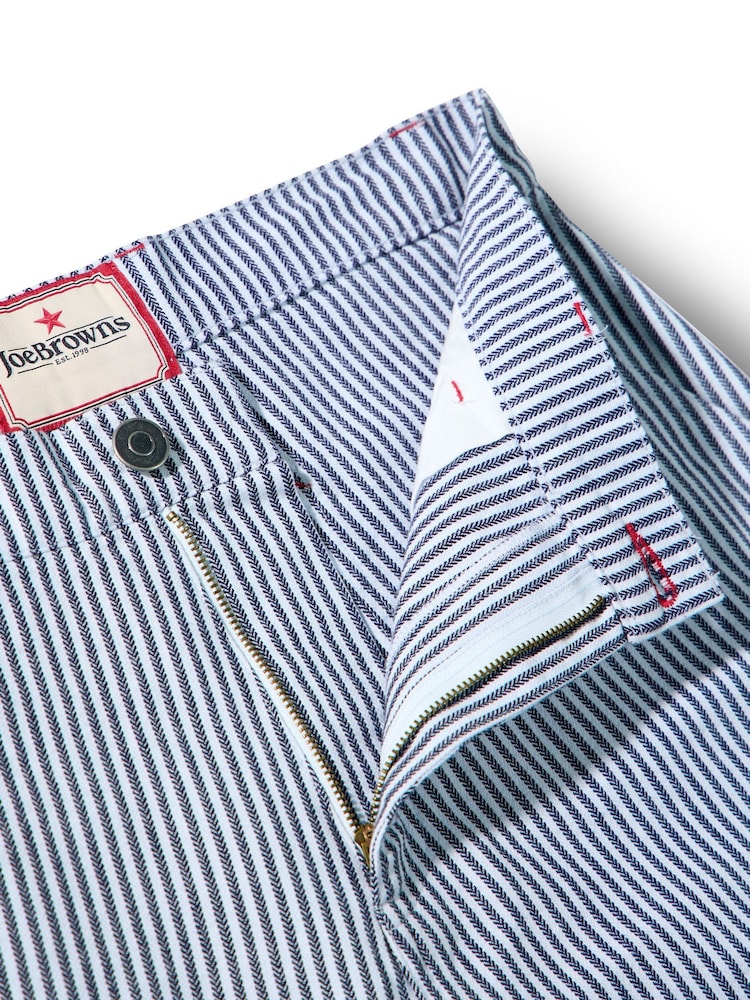 Joe Browns Blue Stripe It Right Carpenter Shorts - Image 7 of 7