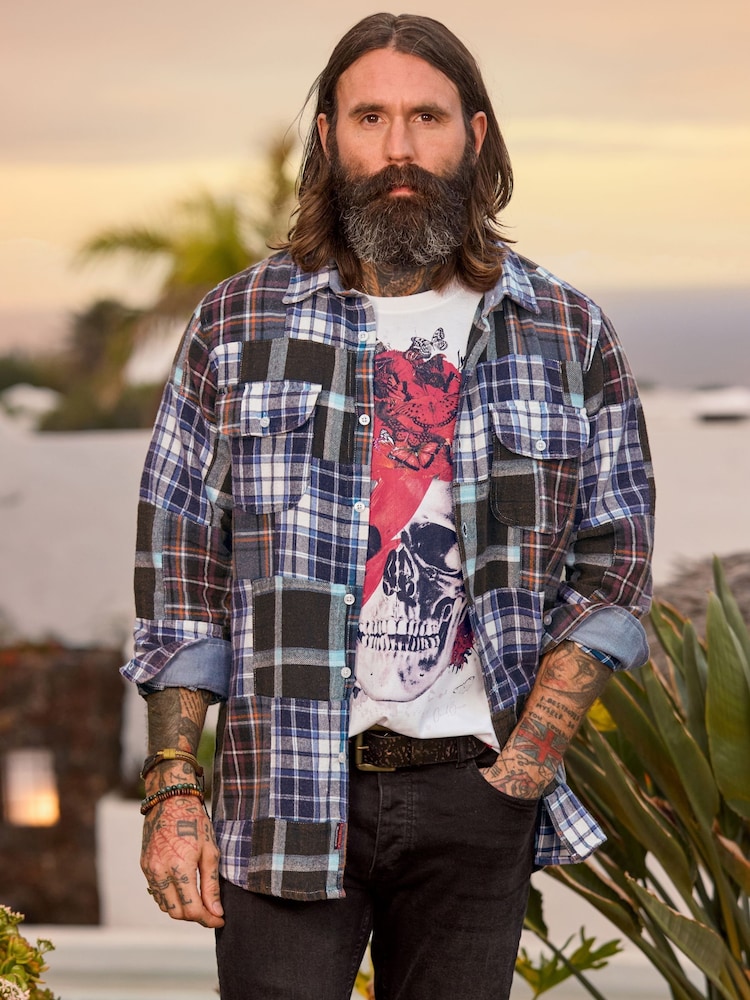 Joe Browns Blue Perfect Patch Check Shirt - Image 1 of 6