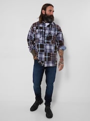 Joe Browns Blue Perfect Patch Check Shirt - Image 5 of 6