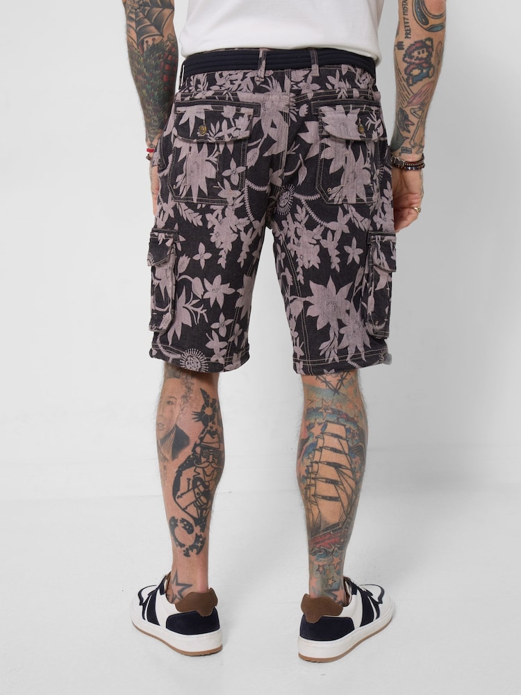 Joe Browns White Fun and Floral Printed Cargo Shorts - Image 2 of 7
