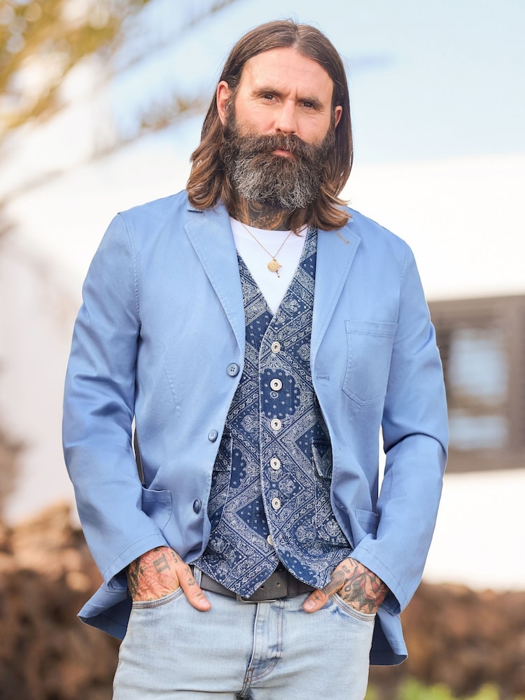 Blå - Joe Browns Eksepsjonell Hverdagsbomullsblazer - Bilde 1 av 6