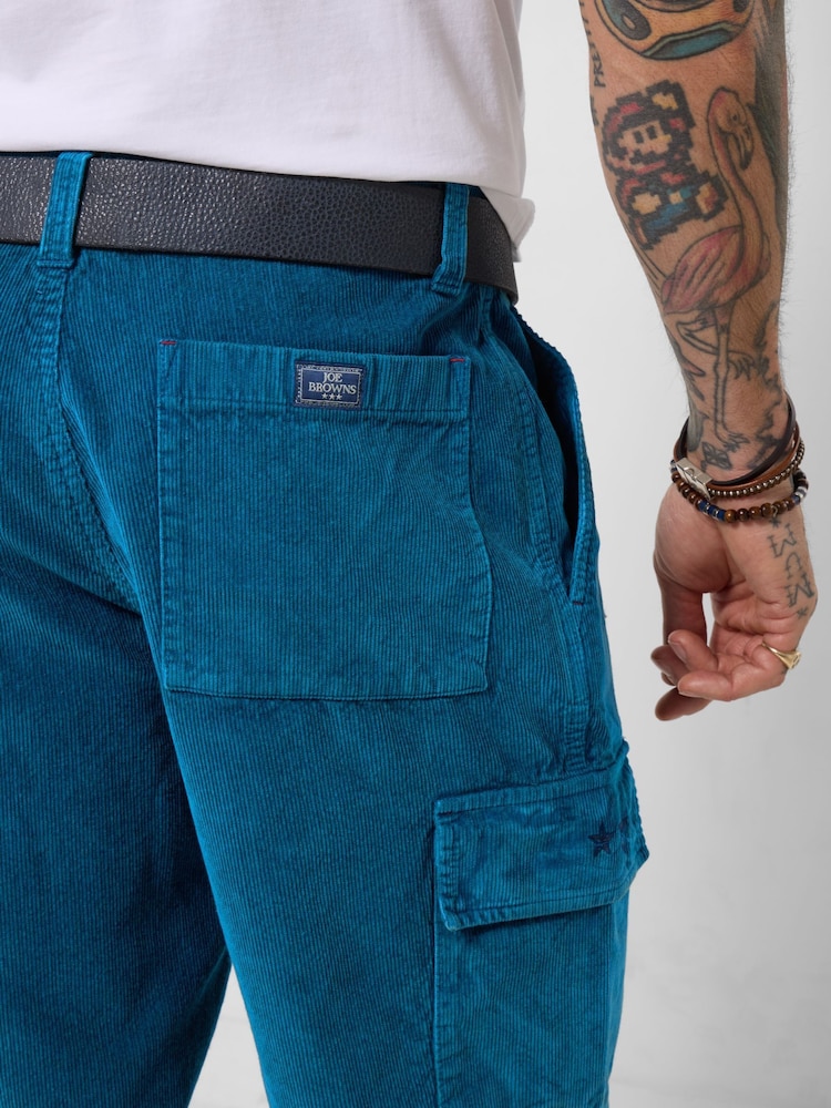 Joe Browns Blue Cool In Cord Cargo Shorts - Image 2 of 7