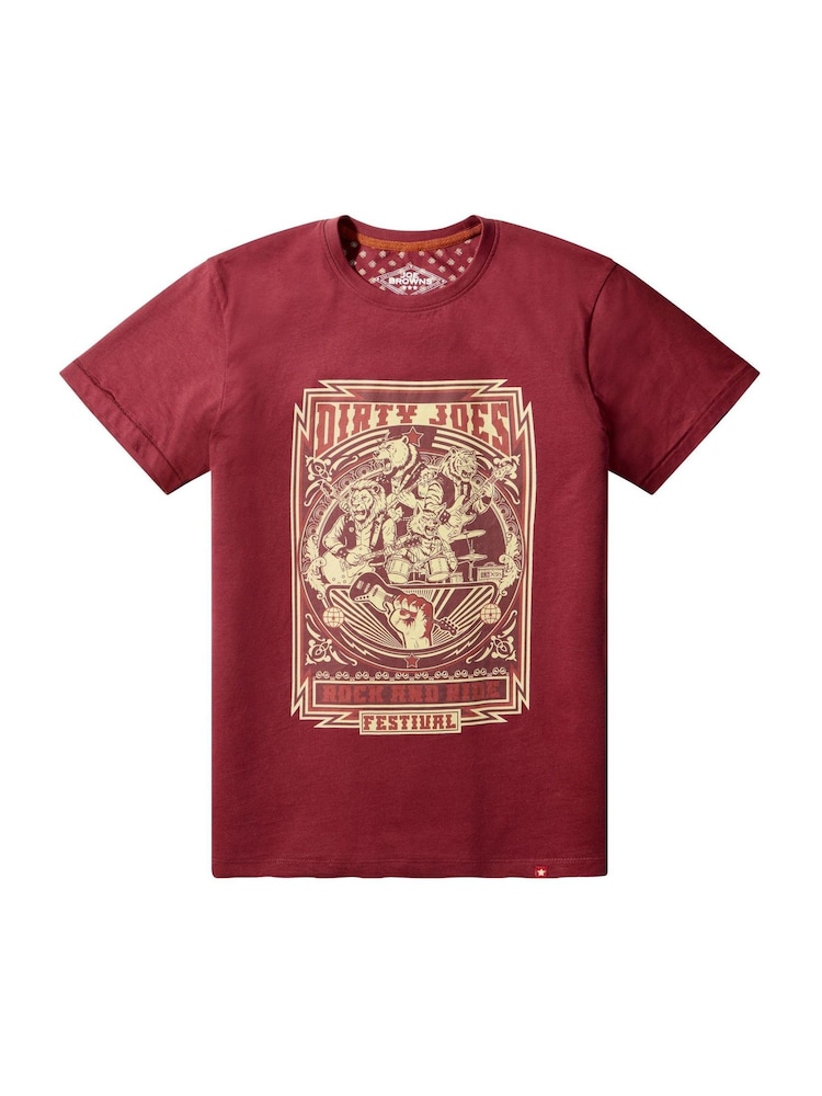 Joe Browns Red Dirty Joes T-Shirt - Image 5 of 5