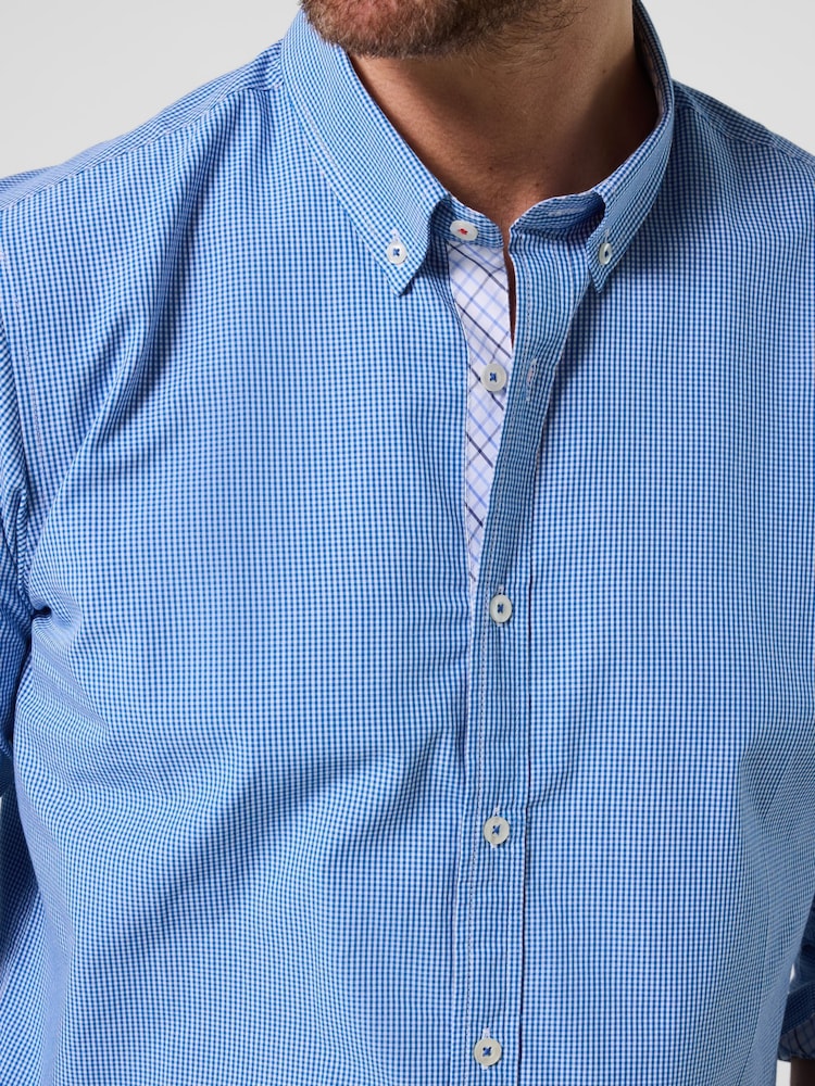 Joe Browns Blue Gingham Shirt - Image 2 of 6