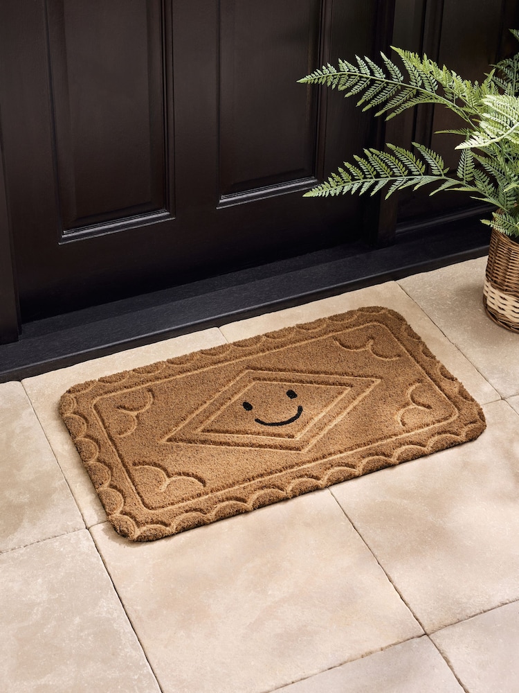Natural Embossed Biscuit Coir Doormat - Image 2 of 5 Natural Embossed Biscuit Coir Doormat - Image 2 of 5