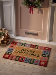 Merry Christmas Coir Doormat - Imaginea 1 din 6