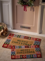 Merry Christmas Coir Doormat - Imaginea 3 din 6