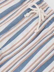 Reiss Blue/Ecru Mararani Striped Drawstring Shorts - Image 5 of 5