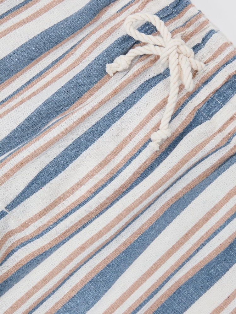 Reiss Blue/Ecru Mararani Striped Drawstring Shorts - Image 5 of 5 Reiss Blue/Ecru Mararani Striped Drawstring Shorts - Image 5 of 5