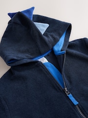 Navy Dino Towelling Zip Up Cover-Up (3mths-7yrs) - Image 3 of 4