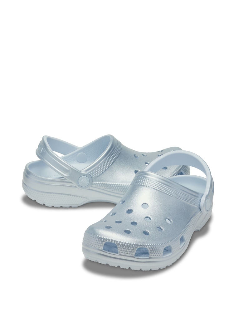 Crocs Blue Classic Tinted Metallic Clogs - Image 2 of 6