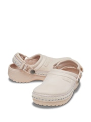 Crocs Pink Kids Classic Crafted Suede Stitch Clogs - Image 2 of 7