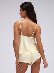 Boux Avenue Yellow Kaya Satin Cami Pyjamas Set - Image 2 of 6