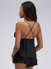 Boux Avenue Black Vixen Satin Cami Pyjama Set - Image 2 of 4