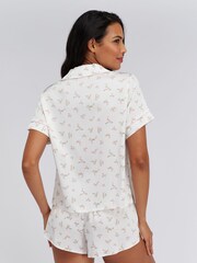 Boux Avenue White Floral Satin Short Pyjamas Set - Image 2 of 6