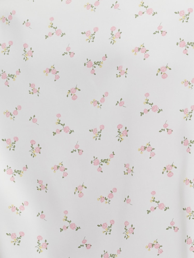 Boux Avenue White Floral Satin Short Pyjamas Set - Image 6 of 6