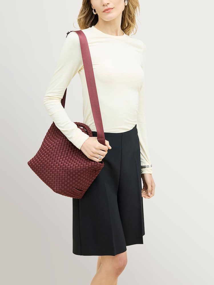 NAGHEDI Bordeaux Small ST Barths Tote Bag - Image 2 of 5 NAGHEDI Bordeaux Small ST Barths Tote Bag - Image 2 of 5