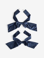 Set of 2 Bow Matte Velvet Curtain Tie Backs - Obraz 1 z 1