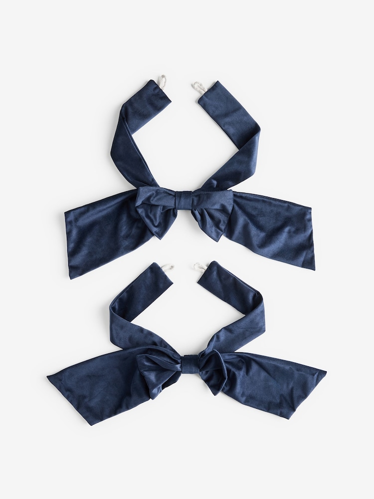 Set of 2 Bow Matte Velvet Curtain Tie Backs - Bild 3 von 3