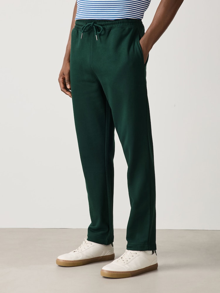 Dark Green Slim Fit Brushback Joggers - Image 2 of 6 Dark Green Slim Fit Brushback Joggers - Image 2 of 6