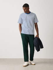 Dark Green Slim Fit Brushback Joggers - Image 3 of 6
