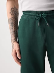 Dark Green Slim Fit Brushback Joggers - Image 5 of 5