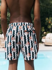 Verde/Blanco - Shorts de baño navideños familiares a juego - Imagen 4 de 5
