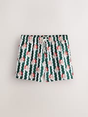 Green/White Matching Family Christmas Swim Shorts - Image 6 of 8