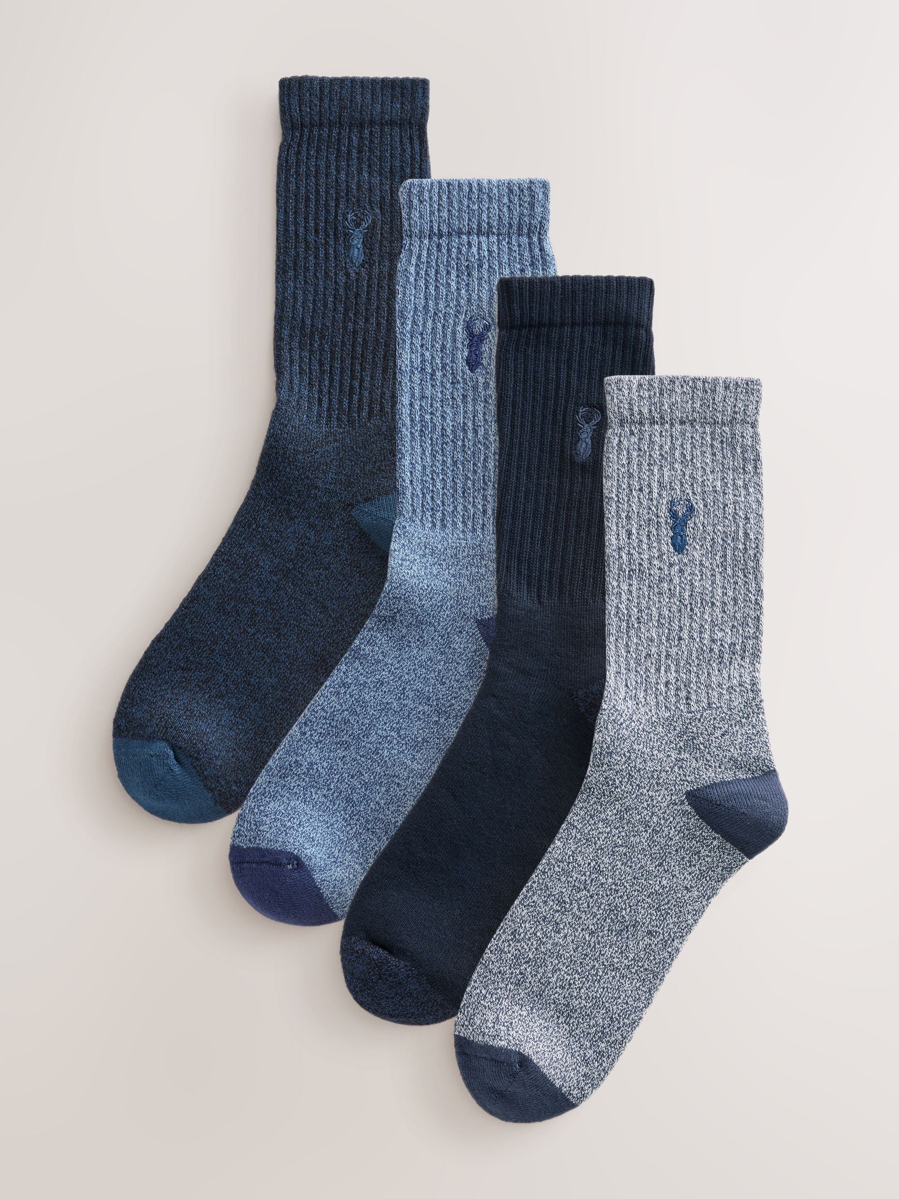 Buy Blue Twisted Heavyweight Socks 4 Pack from the Next UK online shop