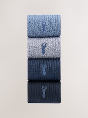 Blue Twisted Heavyweight Socks 4 Pack - Image 2 of 8