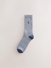 Blue Twisted Heavyweight Socks 4 Pack - Image 4 of 8