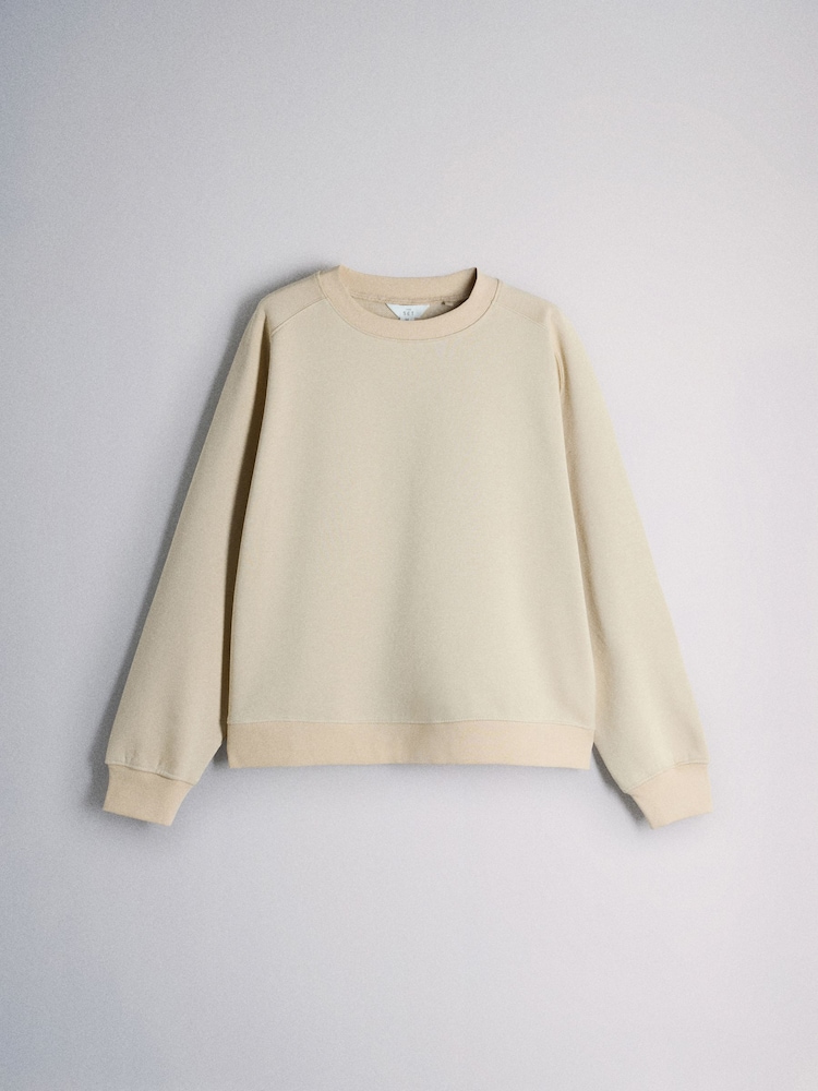 The Set 3 Pack Saddle Sleeve Crew Neck Sweatshirts Dark Green/Brown/Taupe - Image 2 of 6 The Set 3 Pack Saddle Sleeve Crew Neck Sweatshirts Dark Green/Brown/Taupe - Image 2 of 6
