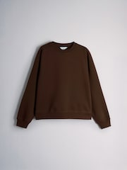 The Set 3 Pack Saddle Sleeve Crew Neck Sweatshirts Dark Green/Brown/Taupe - Image 3 of 6