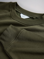 The Set 3 Pack Saddle Sleeve Crew Neck Sweatshirts Dark Green/Brown/Taupe - Image 6 of 6