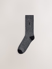 Bleu/Gris - Lot de 10 paires de chaussettes épaisses brodées de cerf - Image 5 de 14