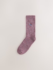 Red/Blue Ski Embroidery Twisted Heavyweight Socks 4 Pack - Image 3 of 7