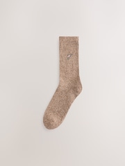 Green/ Neutral Forest Embroidery Twisted Heavyweight Socks 4 Pack - Image 3 of 8