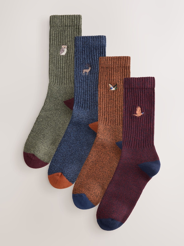 Blue/Green/Orange Rich - Twisted Heavyweight Socks 4 Pack - Imagem 1 de 7