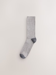 Blue/Red/Grey Twisted Heavyweight Socks 4 Pack - Image 2 of 7